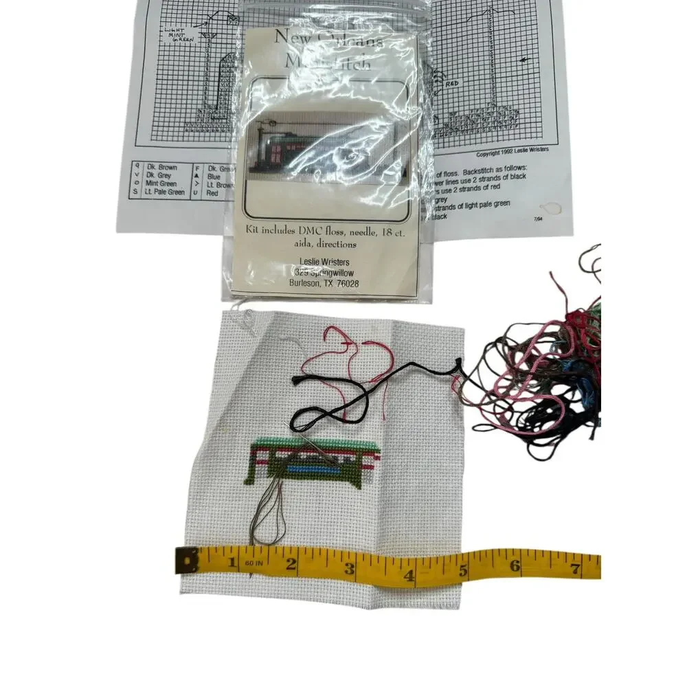 Vintage New Orleans St. Charles Streetcar Mini Sewing Kit Louisiana Ministitch